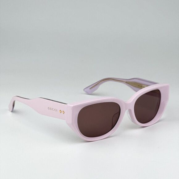 NEW Gucci GG1532SA 004 Pink Brown Unisex Cat Eye Sunglasses GG 1532SA - Picture 5 of 10